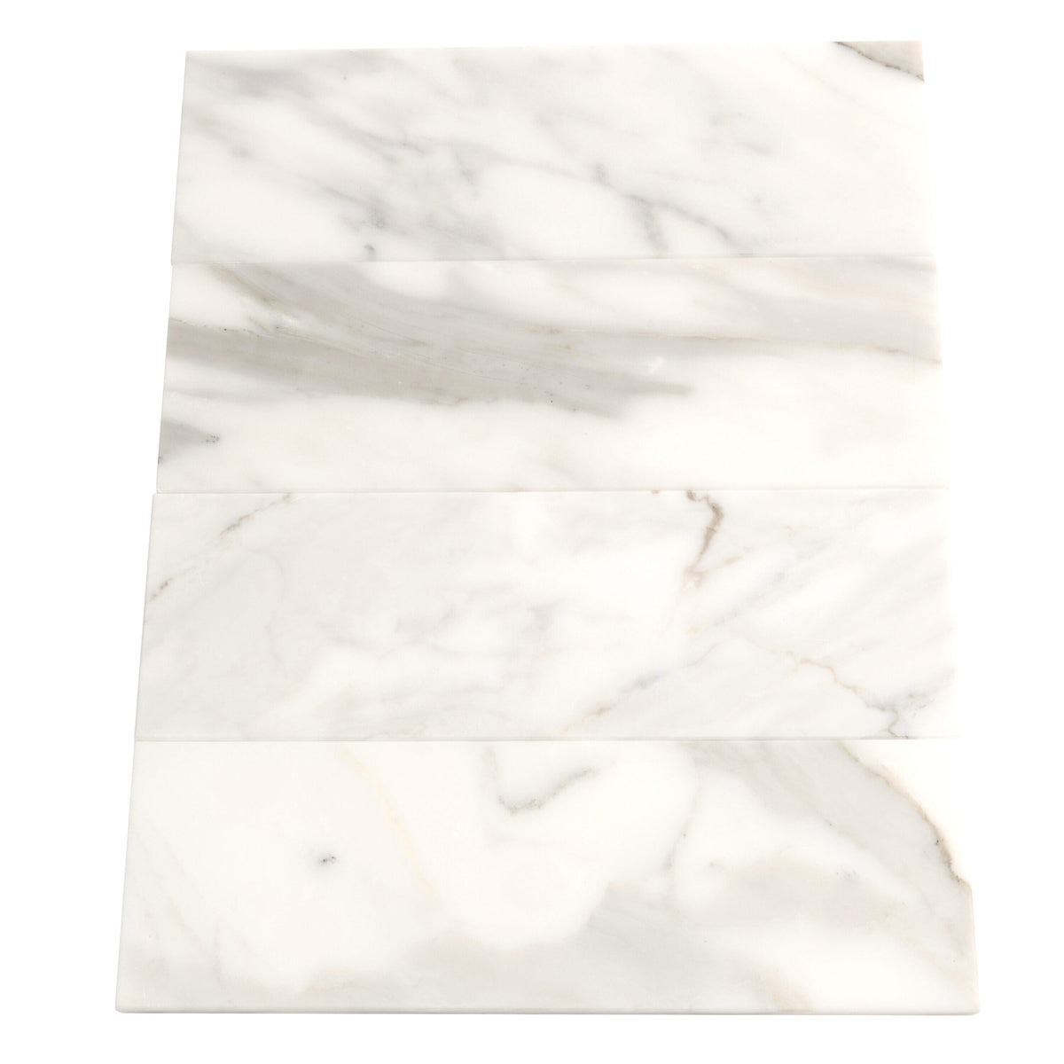 Apollo Tile White 4-in x 12-in Honed Natural Stone Marble Brick Floor and Wall Tile (5-sq. ft/ Carton)