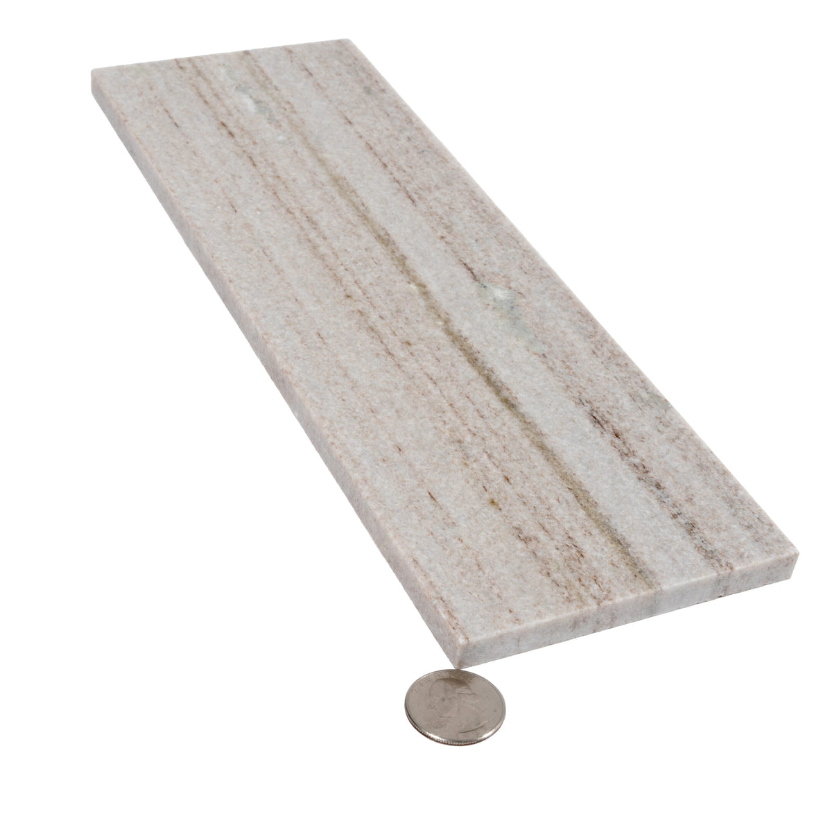 Apollo Tile (Sample) Floor and Wall Tile Beige 4-in x 4-in Honed Marble Subway Floor and Wall Tile