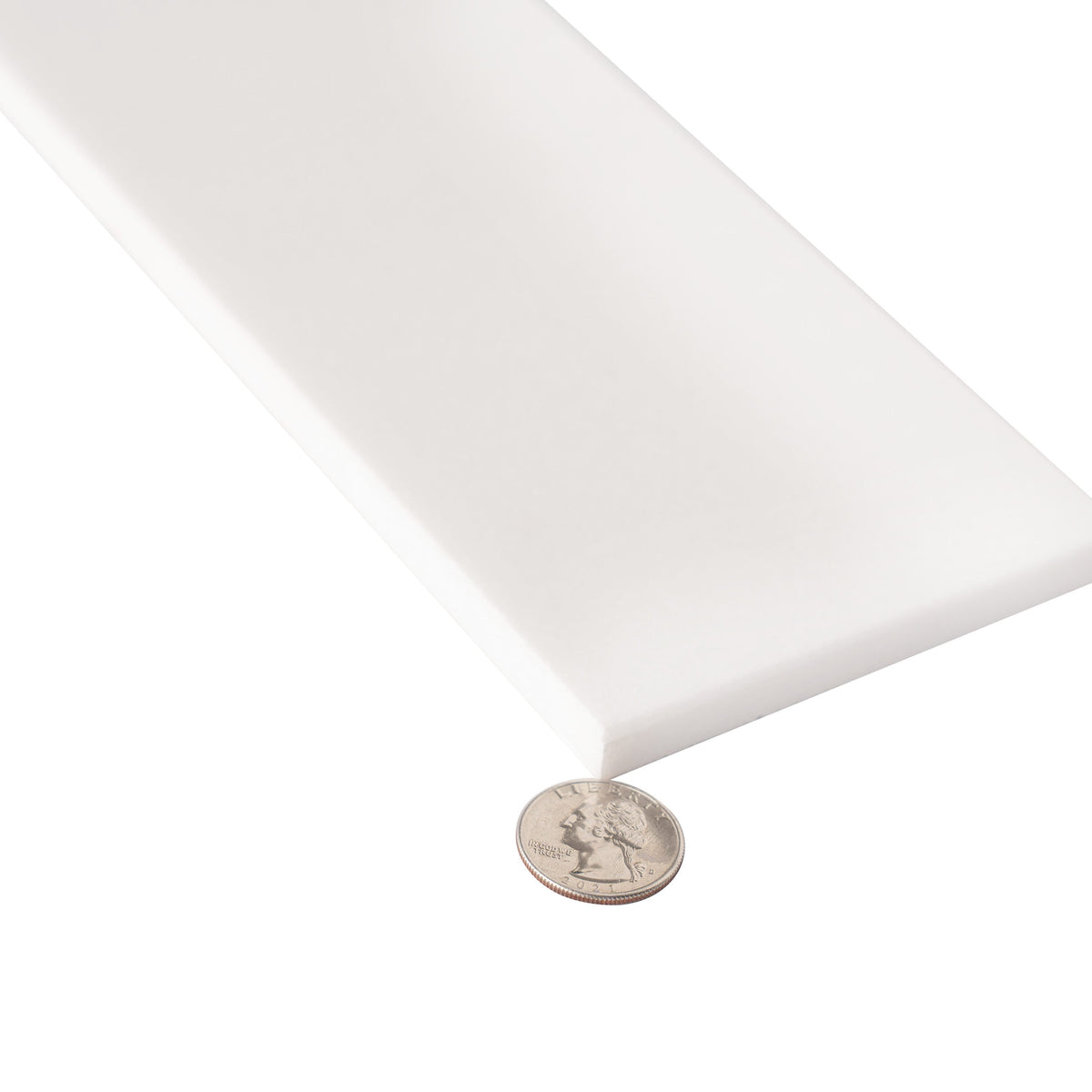Apollo Tile (Sample) Wall White 4-in x 4-in Honed Marble Subway Wall Tile
