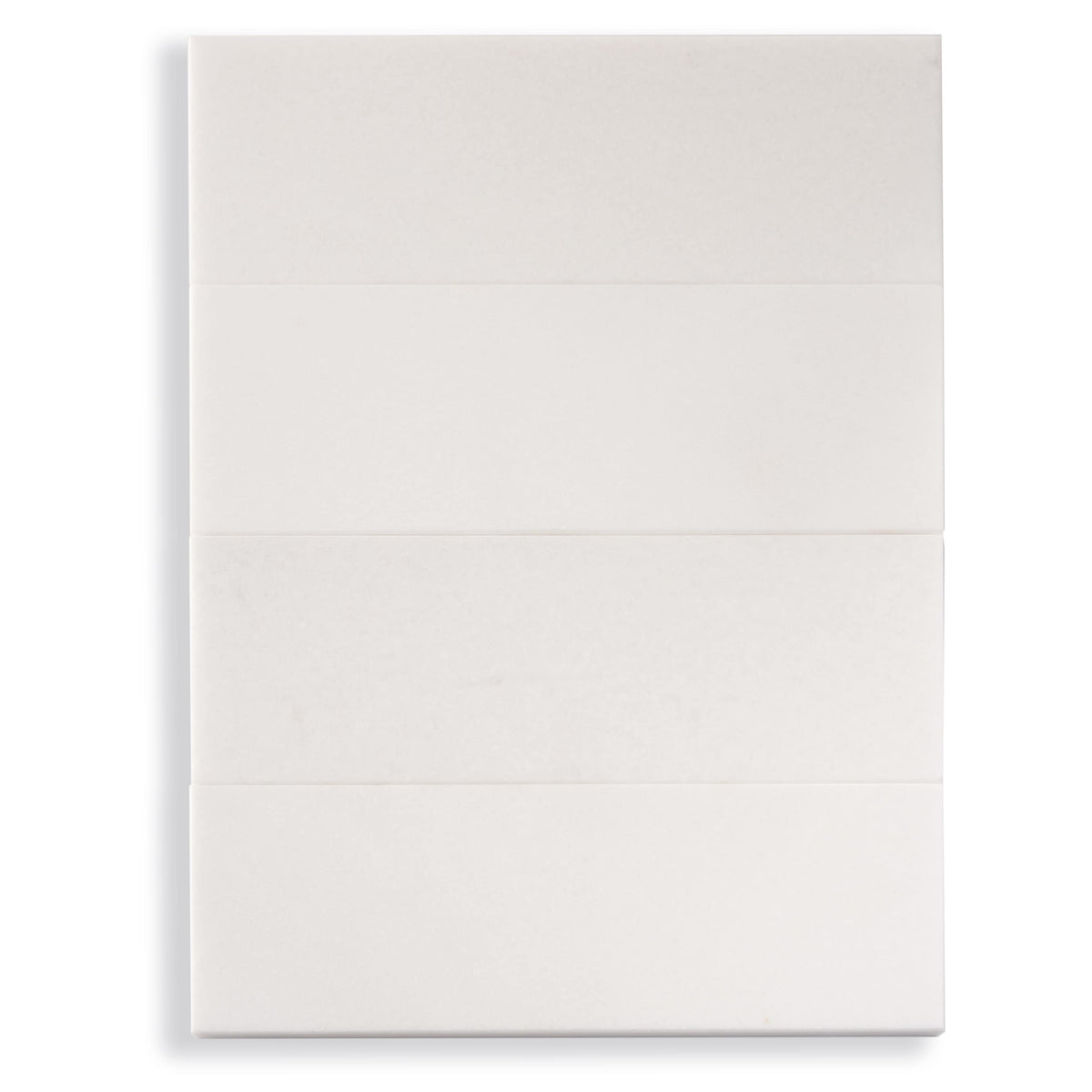 Apollo Tile (Sample) Wall White 4-in x 4-in Honed Marble Subway Wall Tile