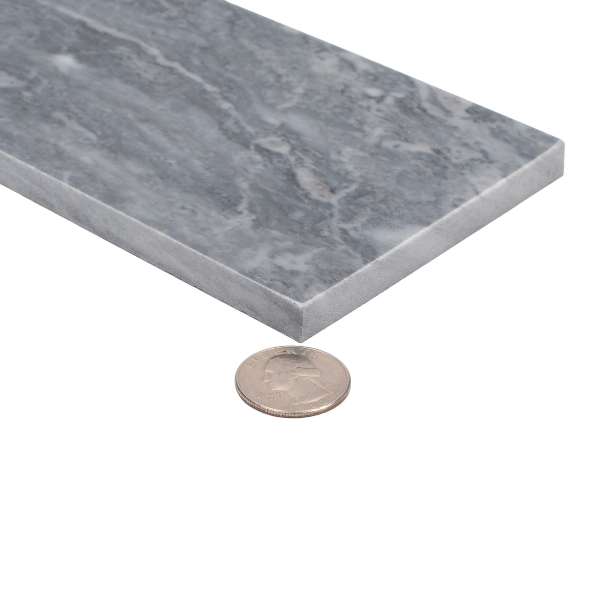 Apollo Tile (Sample) Floor and Wall Tile Gray 4-in x 4-in Polished Marble Subway Floor and Wall Tile