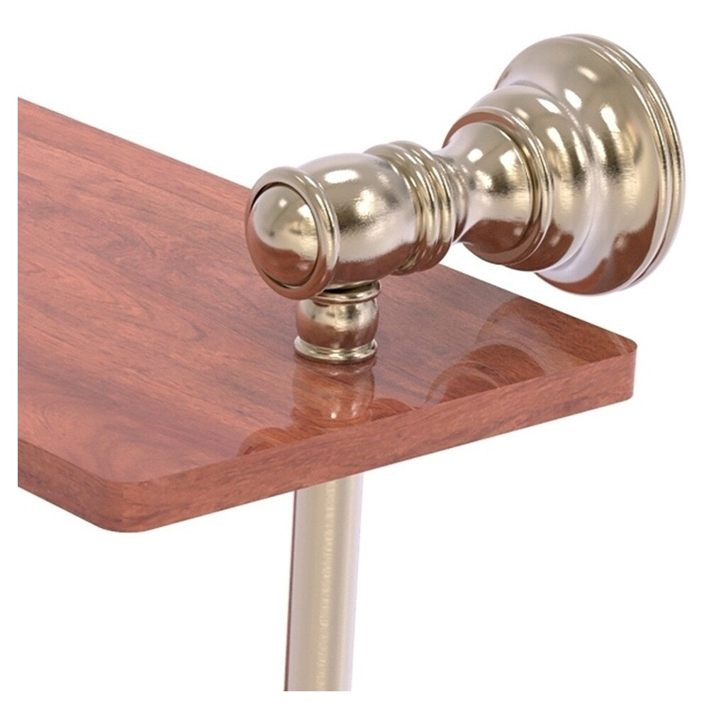 Allied Brass Carolina Antique Pewter 2-Tier Brass Wall Mount Bathroom Shelf