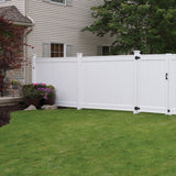 Freedom Emblem 9-ft H x 5-in W White Vinyl Line Fence Post (Unassembled)
