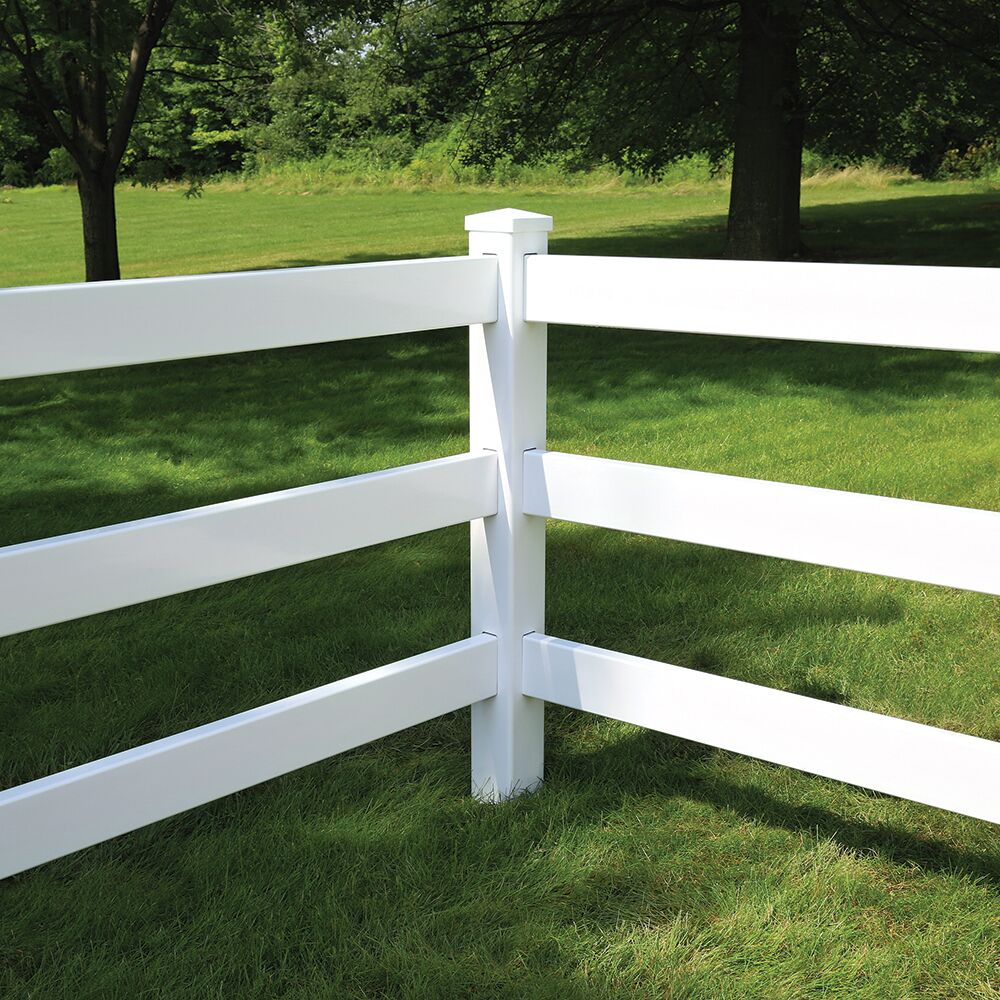 Freedom Post and Rail 5-ft H x 5-in W White Vinyl Corner Fence Post (Unassembled)