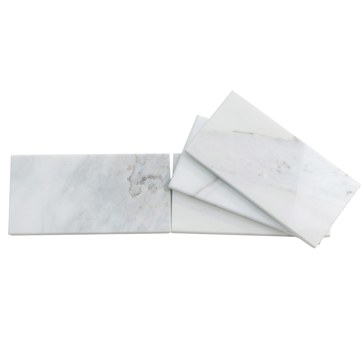 Apollo Tile (Sample) Floor and Wall Tile White 3-in x 6-in Polished Marble Subway Floor and Wall Tile
