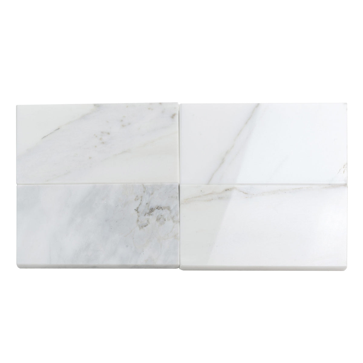 Apollo Tile (Sample) Floor and Wall Tile White 3-in x 6-in Polished Marble Subway Floor and Wall Tile