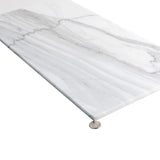 Apollo Tile (Sample) Floor and Wall Tile White and Gray 4-in x 4-in Honed Marble Subway Floor and Wall Tile