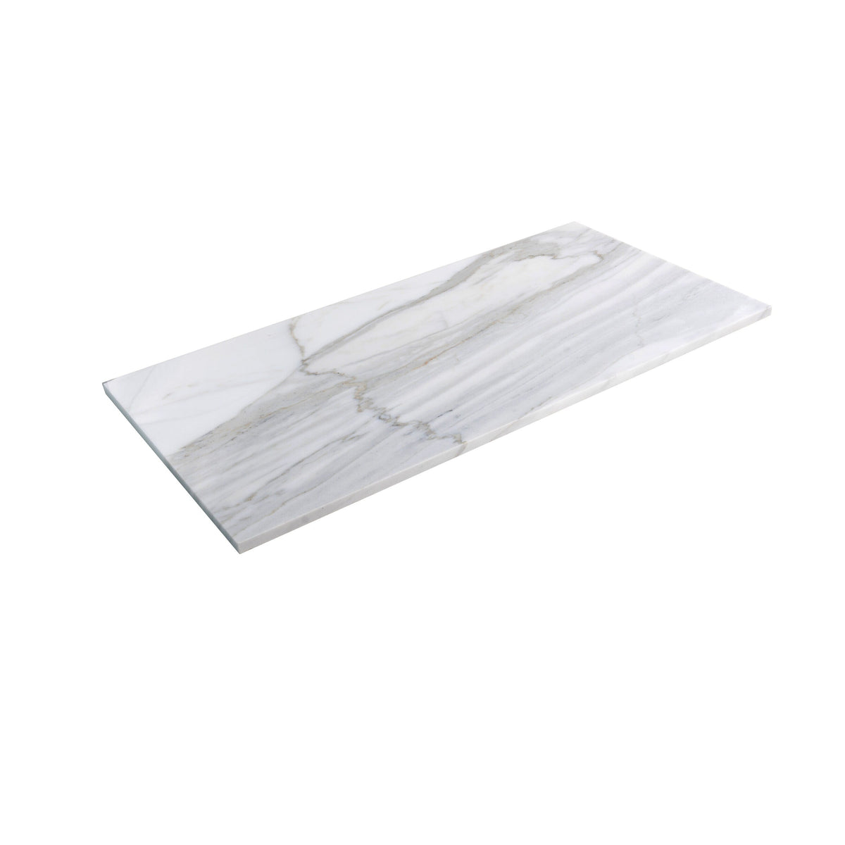 Apollo Tile (Sample) Floor and Wall Tile White and Gray 4-in x 4-in Honed Marble Subway Floor and Wall Tile
