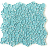 Apollo Tile Bijou Blue 12-in x 12-in Honed Glass Pebble Floor and Wall Tile (4.36-sq. ft/ Carton)