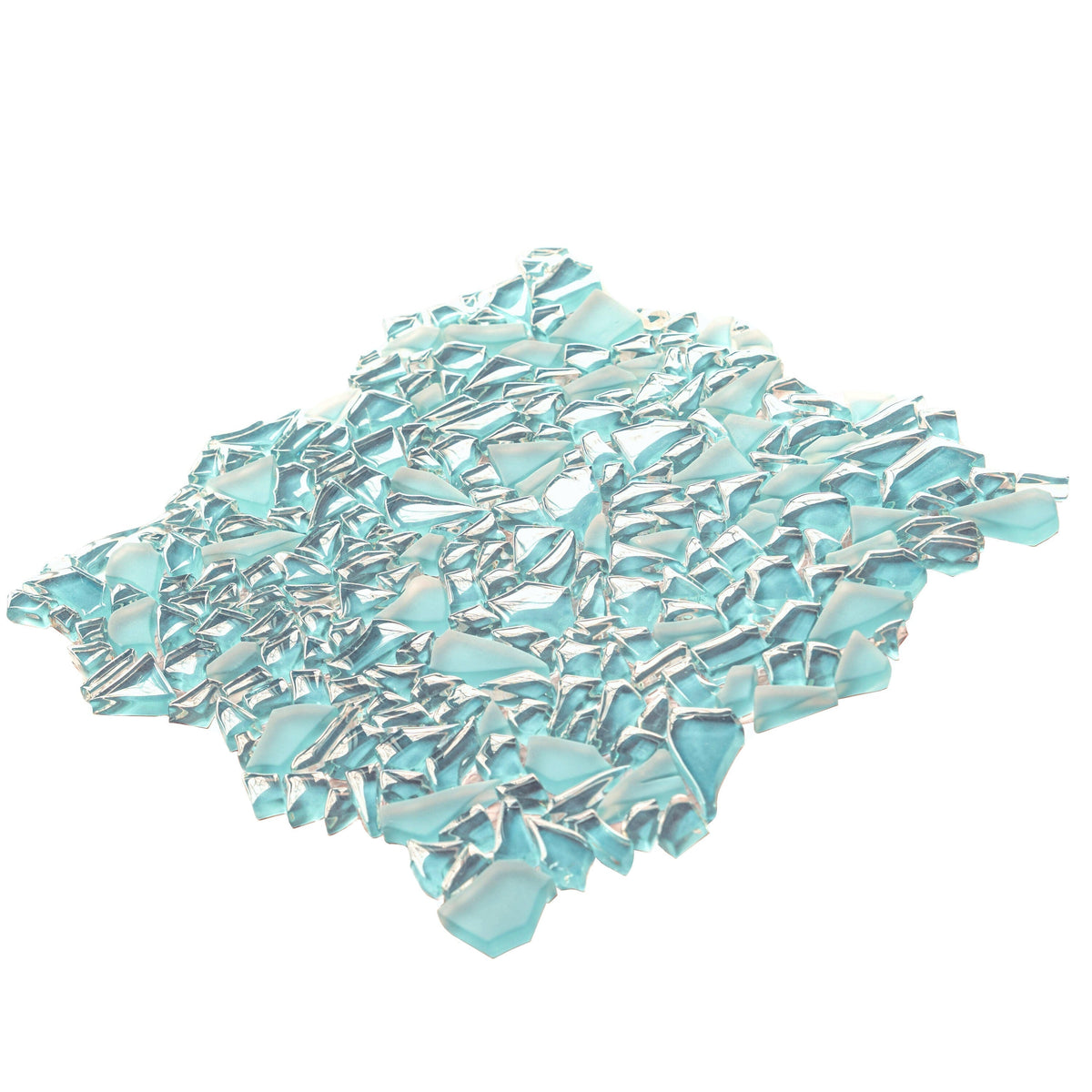 Apollo Tile Bijou Blue 12-in x 12-in Honed Glass Pebble Floor and Wall Tile (4.36-sq. ft/ Carton)