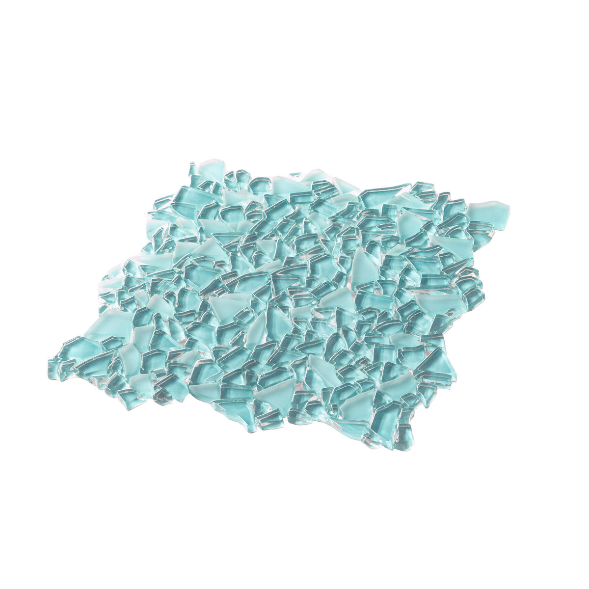 Apollo Tile Bijou Blue 12-in x 12-in Honed Glass Pebble Floor and Wall Tile (4.36-sq. ft/ Carton)