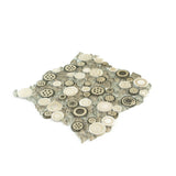Apollo Tile (Sample) Wall Brown 4-in x 4-in Glossy Glass Circular Patterned Wall Tile