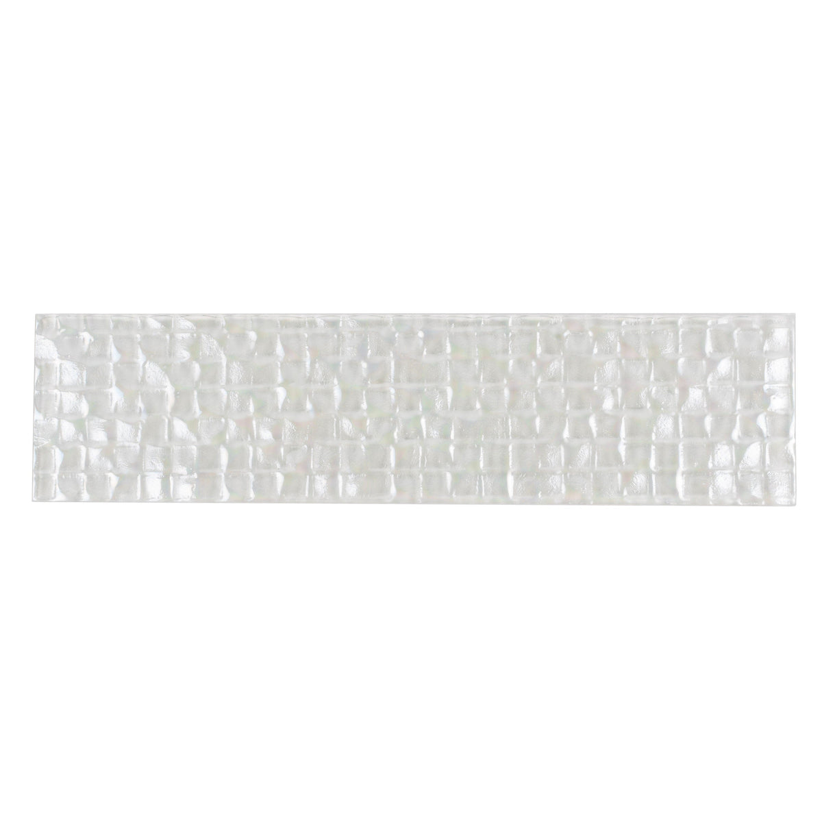 Apollo Tile (Sample) Colorway Pearl White 3-in x 12-in Multi-finish Glass Subway Wall Tile