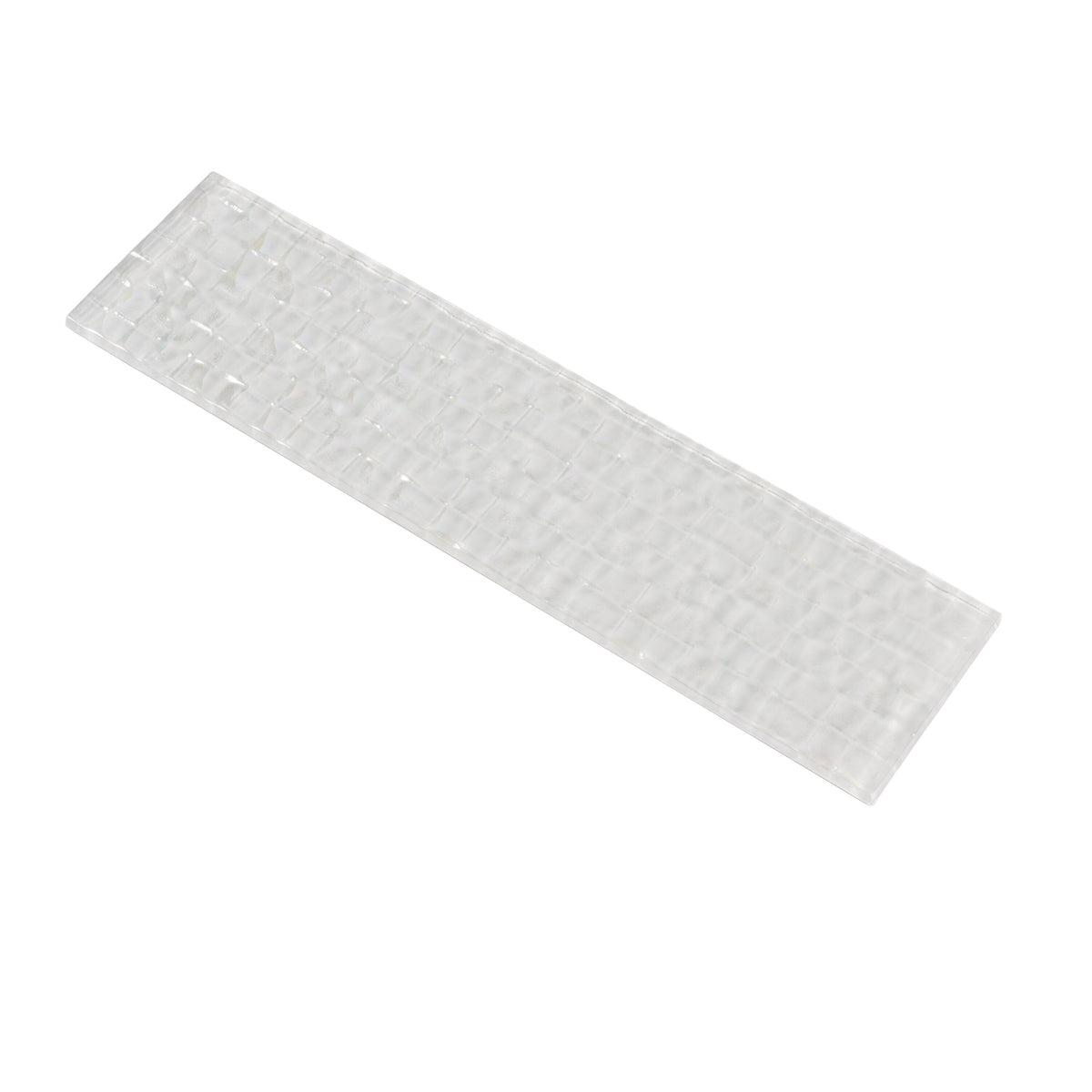 Apollo Tile (Sample) Colorway Pearl White 3-in x 12-in Multi-finish Glass Subway Wall Tile