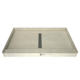 Redi Trench 36 in. x 60 in. Single Threshold Shower Base with Left Drain and Solid Brushed Nickel Trench Grate - Super Arbor