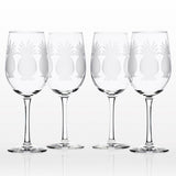 Pineapple 12 oz. Clear White Wine Glass (Set of 4)