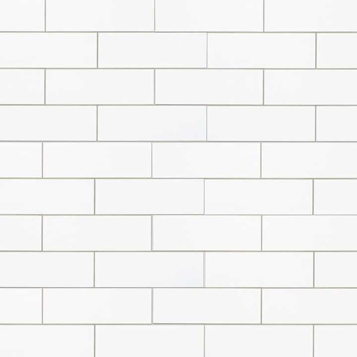 Peel&Stick Tile Silhouette White 12-in x 24-in Glossy PVC Subway Peel and stick Mosaic Wall Tile product image