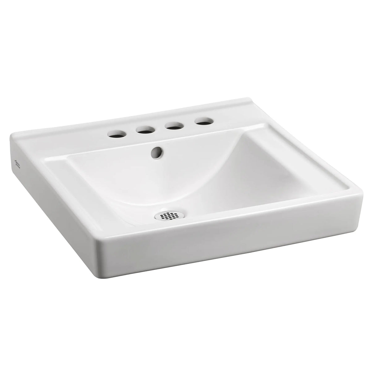 American Standard Decorum EverClean 20 in. x 18 in. Wall-Hung Bathroom Sink, 4 in. Centerset, Extra Right-Hand Hole, White