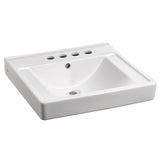 American Standard Decorum EverClean 20 in. x 18 in. Wall-Hung Bathroom Sink, 4 in. Centerset, Extra Right-Hand Hole, White