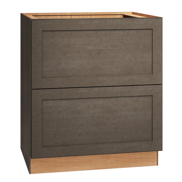 Diamond Express Jamestown 30-in W x 34.5-in H x 24-in D Colt Brown 2-Drawer Base Fully Assembled Plywood Cabinet (Recessed Panel Shaker Style)