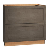 Diamond Express Jamestown 36-in W x 34.5-in H x 24-in D Colt Brown 2-Drawer Base Fully Assembled Plywood Cabinet (Recessed Panel Shaker Style)
