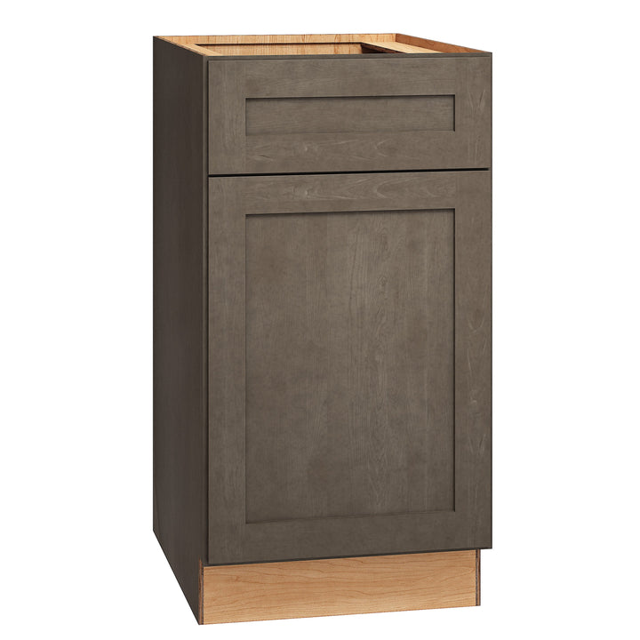 Diamond Express Jamestown 18-in W x 34.5-in H x 24-in D Colt Brown 1-Drawer Base Fully Assembled Plywood Cabinet (Recessed Panel Shaker Style)
