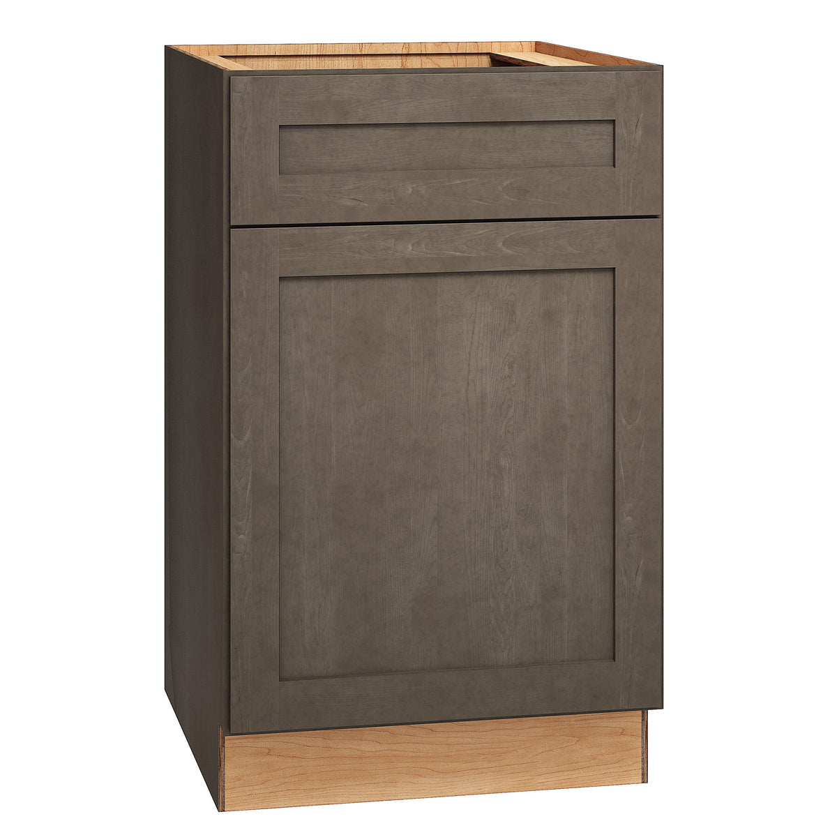 Diamond Express Jamestown 21-in W x 34.5-in H x 24-in D Colt Brown 1-Drawer Base Fully Assembled Plywood Cabinet (Recessed Panel Shaker Style)
