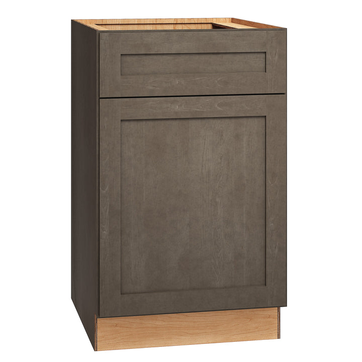 Diamond Express Jamestown 21-in W x 34.5-in H x 24-in D Colt Brown 1-Drawer Base Fully Assembled Plywood Cabinet (Recessed Panel Shaker Style)