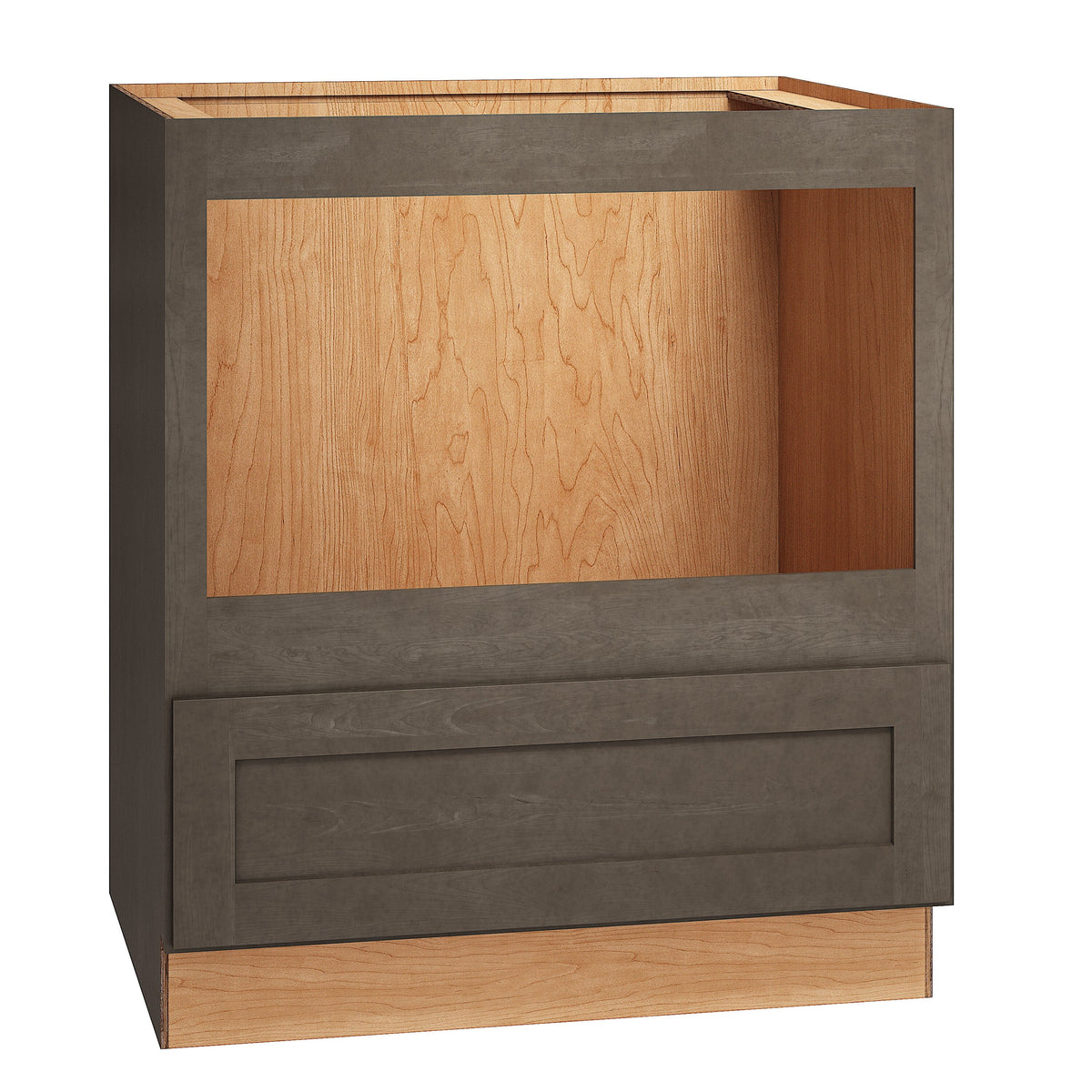 Diamond Express Jamestown 30-in W x 34.5-in H x 24-in D Colt Brown 1-Drawer Microwave Base Fully Assembled Plywood Cabinet (Recessed Panel Shaker Style)