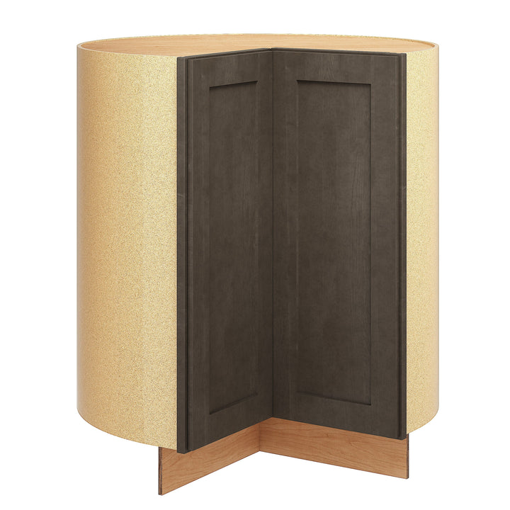 Diamond Express Jamestown 36-in W x 34.5-in H x 24-in D Colt Brown Lazy Susan Corner Base Fully Assembled Plywood Cabinet (Recessed Panel Shaker Style)
