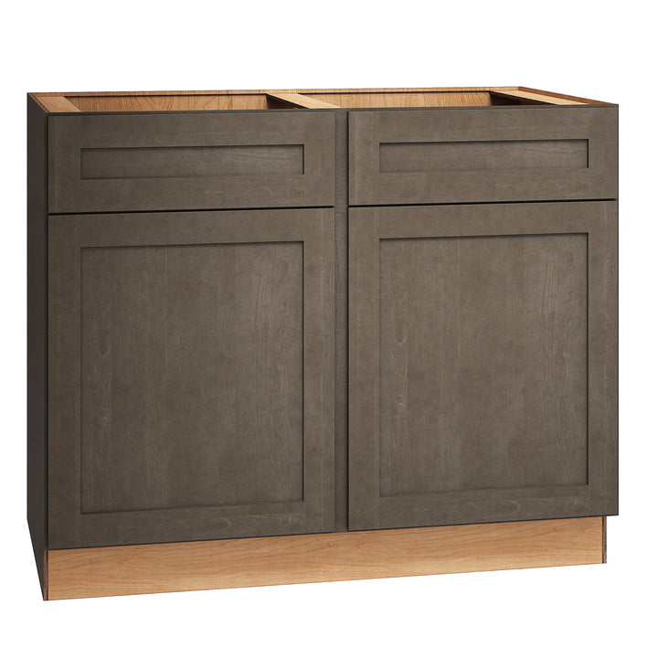 Diamond Express Jamestown 42-in W x 34.5-in H x 24-in D Colt Brown 1-Drawer Base Fully Assembled Plywood Cabinet (Recessed Panel Shaker Style)