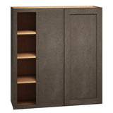 Diamond Express Jamestown 30-in W x 39-in H x 12-in D Colt Brown Blind Corner Wall Fully Assembled Plywood Cabinet (Recessed Panel Square Style)