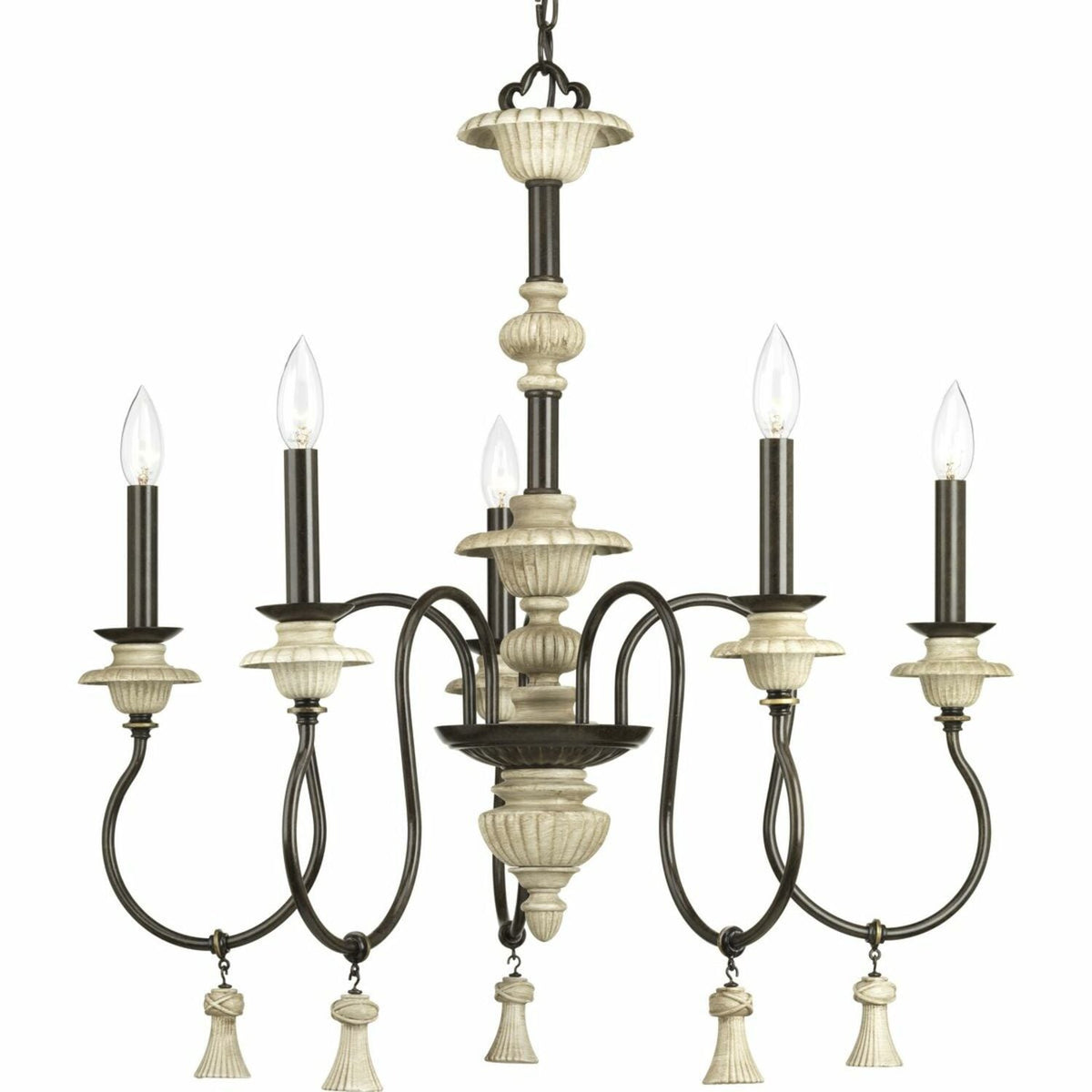 Progress Lighting Bergamo 5-Light Bronze Rustic Chandelier