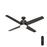 Hunter Advocate WiFi-Enabled DC Motor 60-in Noble Bronze Indoor Smart Ceiling Fan with Remote (4-Blade)