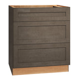 Diamond Express Jamestown 30-in W x 34.5-in H x 24-in D Colt Brown 1-Drawer Base Fully Assembled Plywood Cabinet (Recessed Panel Shaker Style)