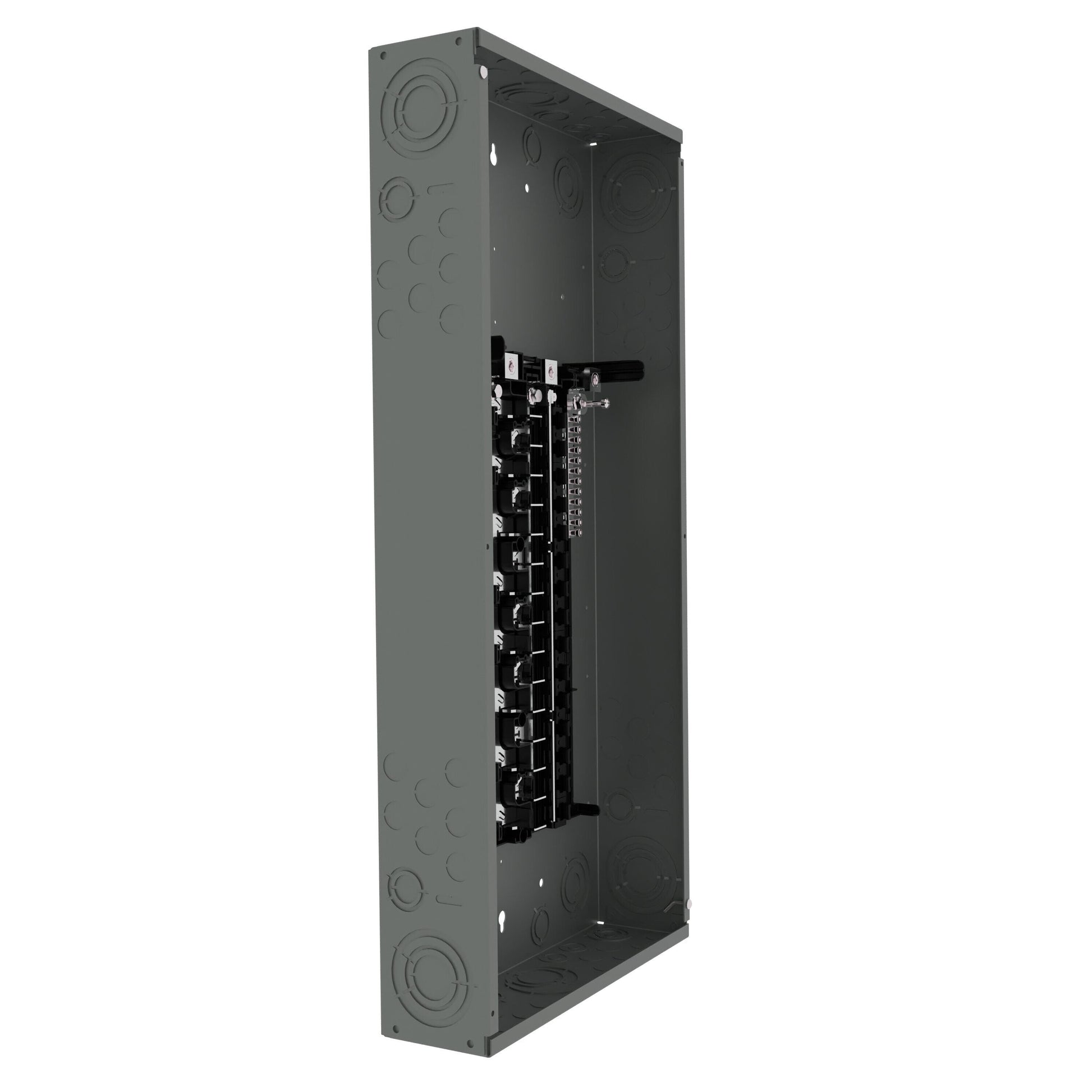 Siemens SN 200-Amp 30-space load center - angle view
