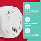 Battery Operated Combination Smoke and CO Detector Z-Wave Wireless - Super Arbor