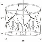 Progress Lighting Landree 5-Light Gray Traditional Chandelier