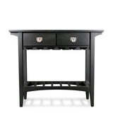 Leick Home 5-Bottle Black Wood Wine Cabinet