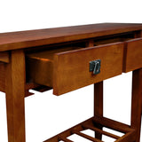 Leick Home 5-Bottle Russet Wood Wine Cabinet
