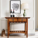 Leick Home 5-Bottle Russet Wood Wine Cabinet