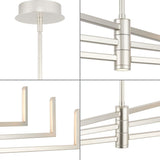 Progress Lighting Pivot Led 7-Light Burnished Gray Modern/ContemporaryLED Chandelier
