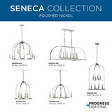 Progress Lighting Seneca 9-Light Matte Black Farmhouse Chandelier