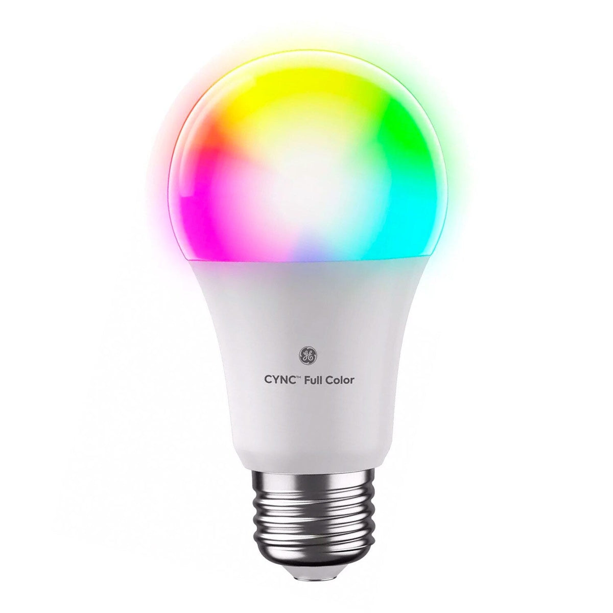 GE C by GE (Cync) 60W Equivalent A19 Full Color Dimmable Smart LED Light Bulb, Direct Connect, 3-Pack