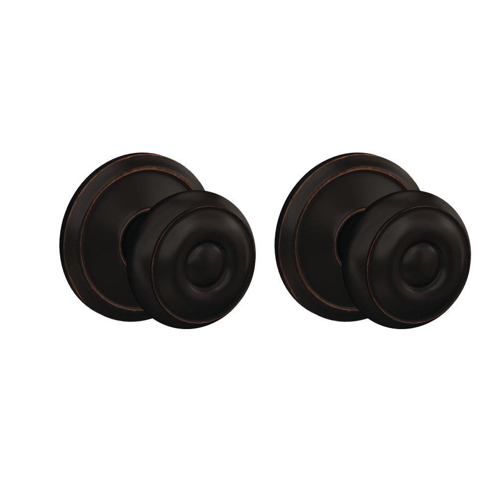Custom Georgian Matte Black Alden Trim Dummy  Door Knob (2-pack) - Super Arbor