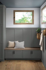 Diamond Express Jamestown 15-in W x 34.5-in H x 24-in D Moonstone Gray 3-Drawer Base Fully Assembled Plywood Cabinet (Recessed Panel Shaker Style)