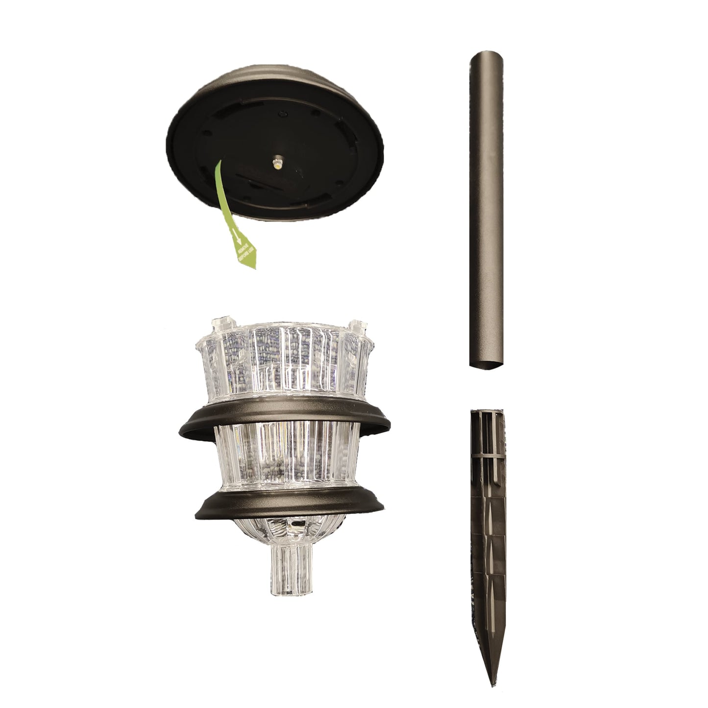 Portfolio 4-Pack 8x Brighter (9.6-Lumen) Black Solar Integrated LED Path Light