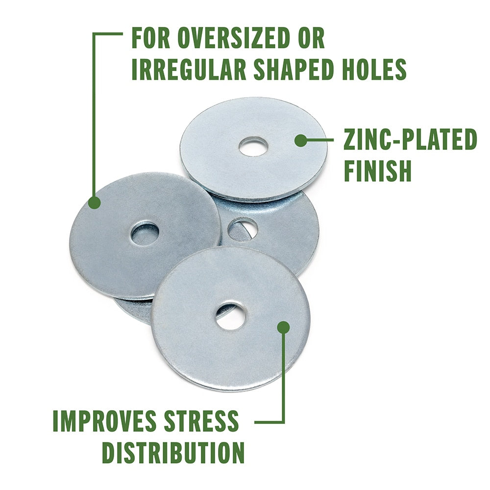 Hillman Zinc-Plated Steel 3/16 in. Fender Washer, 4-Pack