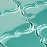 Giorbello Arabesque Mosaic Teal 4-in x 4-in Glossy Glass Wall Tile (7.89-sq. ft/ Carton)