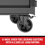 CRAFTSMAN Premium 2000 Series 52-in W x 39.5-in H 8-Drawer Steel Rolling Tool Cabinet (Black)